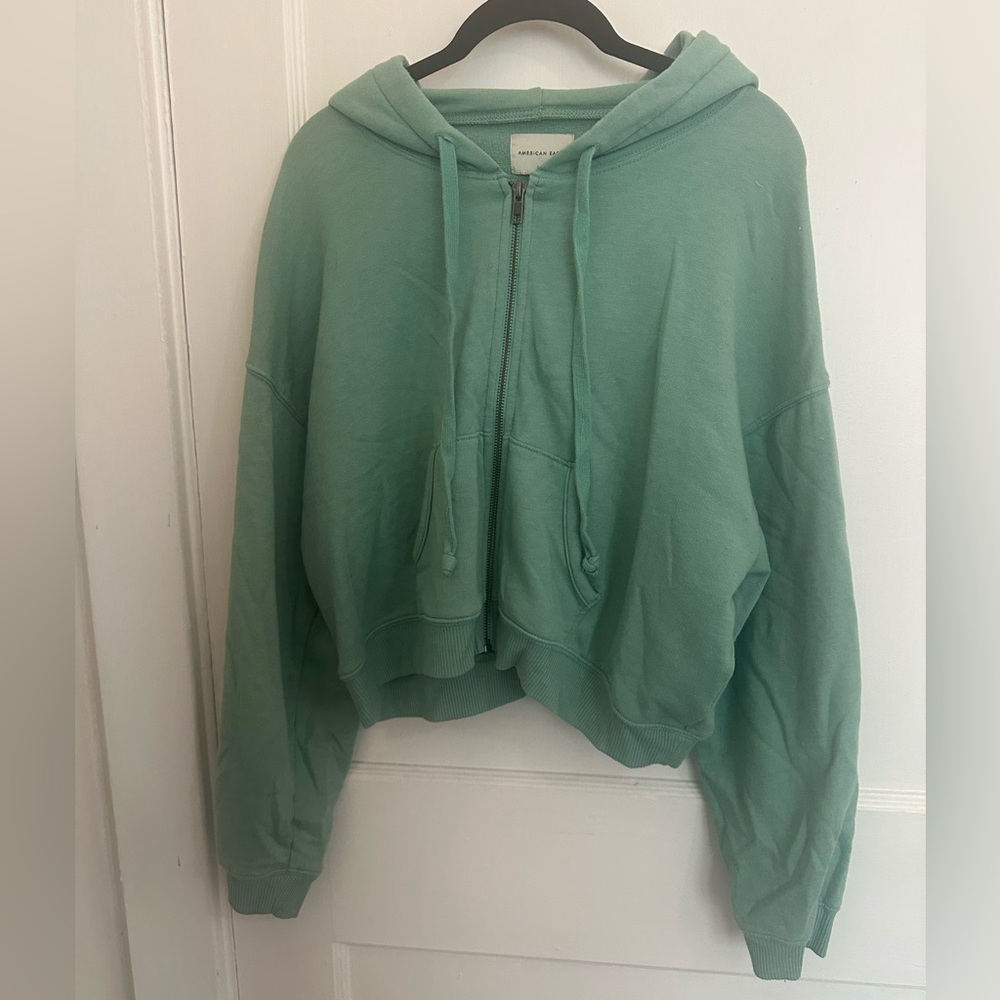 American Eagle Cropped Zip-Up